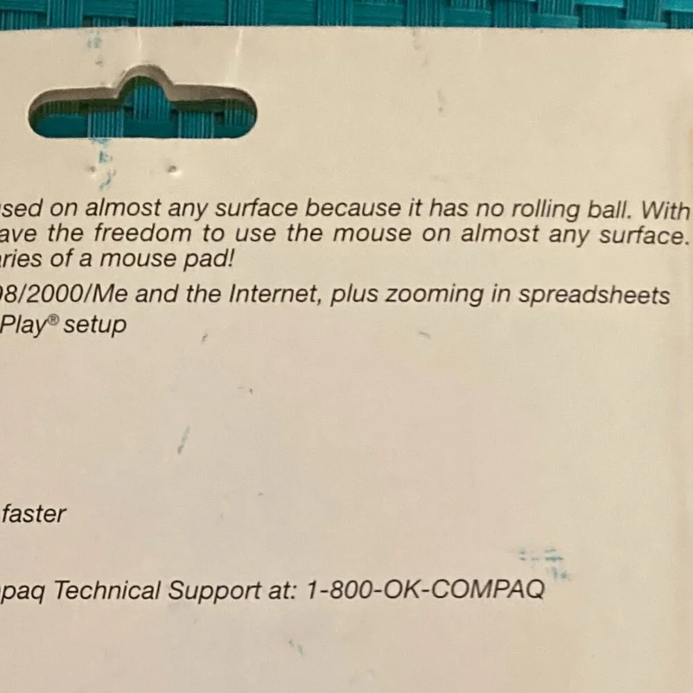 Vintage NOS Optical Scroll Mouse USB PS2 Compatible by Compaq - Picture 5 of 7